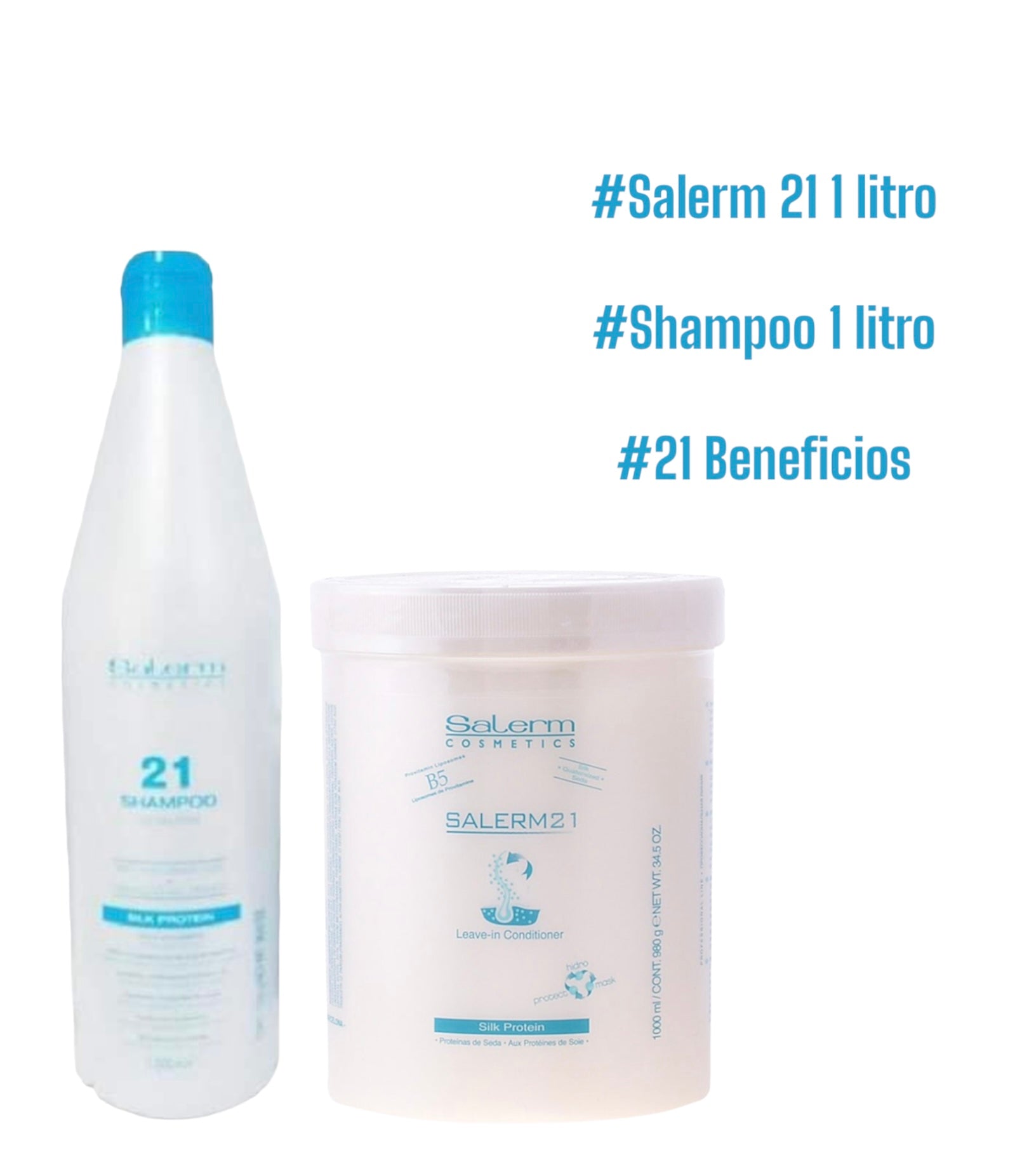 Salerm 21 B5 Silk Protein Leave-in Conditioner 34.5oz / 1000ml Pack of 2  