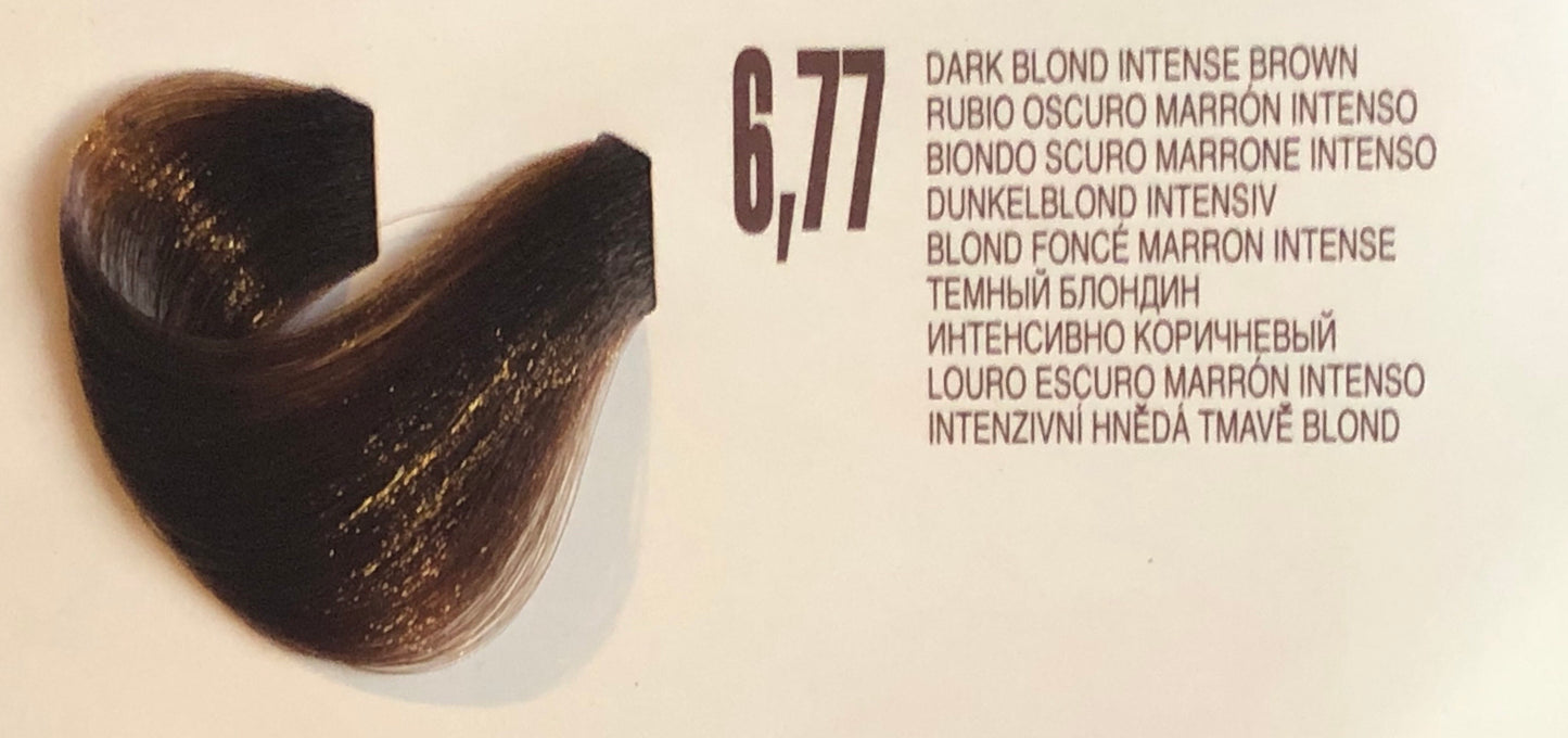 #6,77 Rubio oscuro marrón intenso/ Dark blond intense brown
