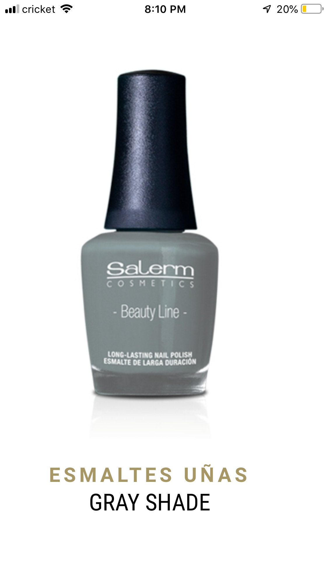 Esmalte de uñas Gray Shade 15 ml