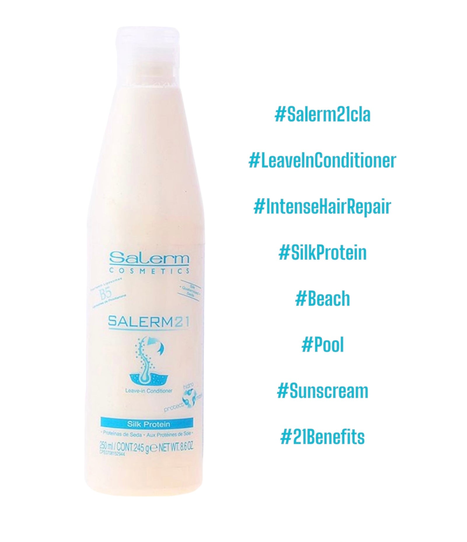 SALERM 21 Crema intensiva capilar con Proteina de Seda 250 ml. Salerm –  Tienda Premium Sale