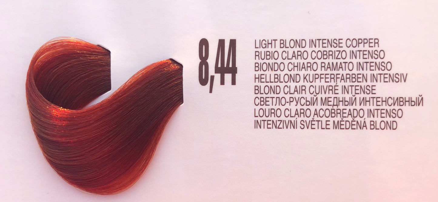 #8,44 Rubio claro cobrizo intenso / Light blond intense copper