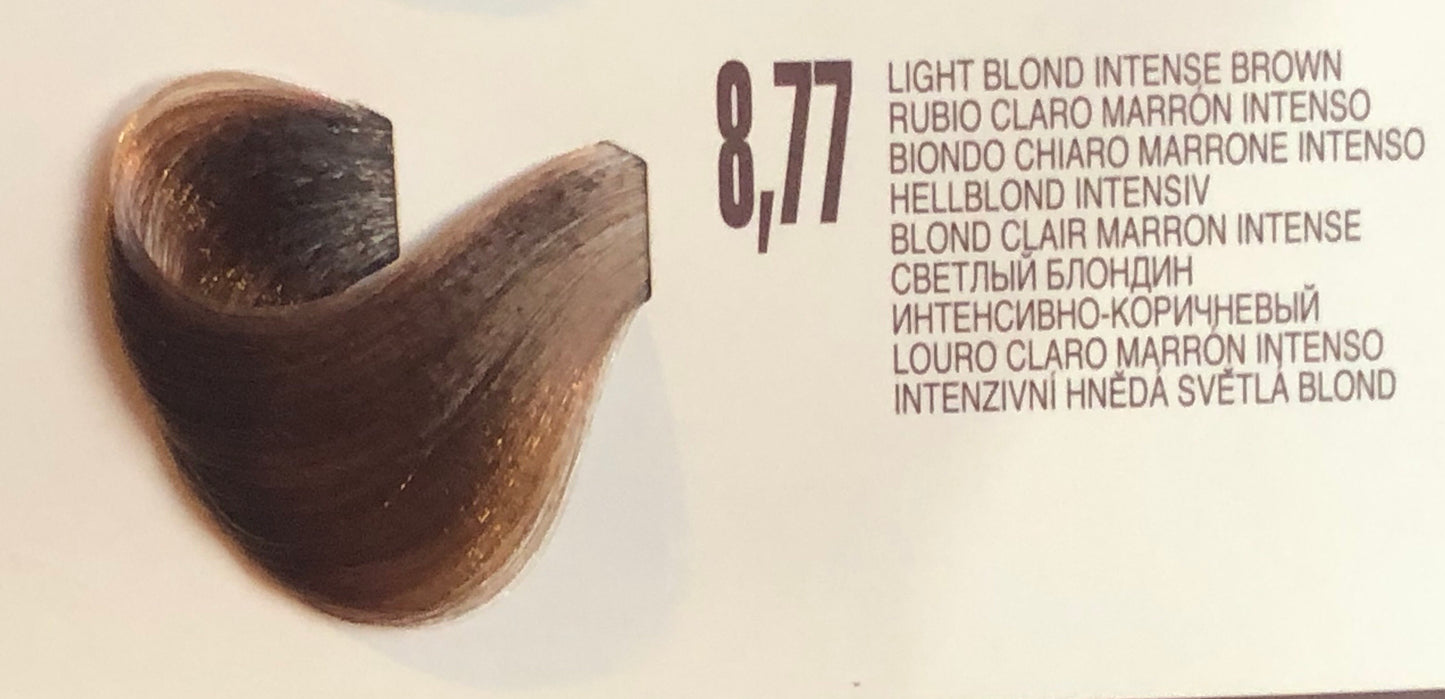 #8,77 Rubio claro intenso marrón/ Light blond intense brown