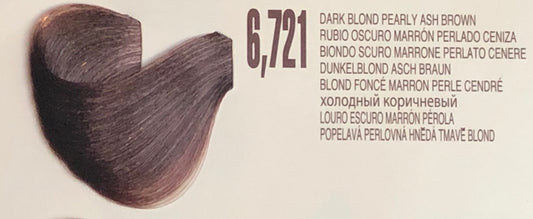 #6,721 Rubio oscuro marrón perlado ceniza / Dark blond pearly ash brown