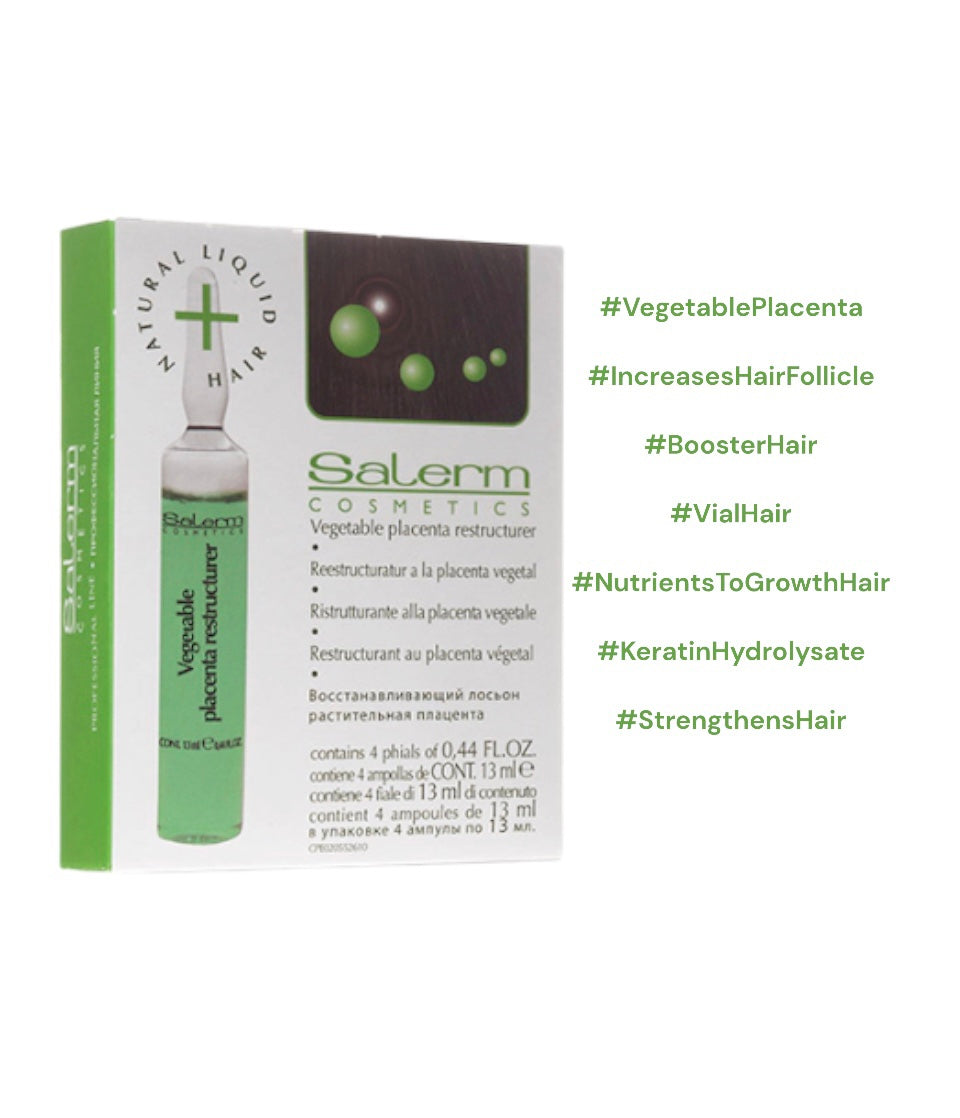 Ampolletas Reestructurador a la placenta Vegetal caja 4x13ml